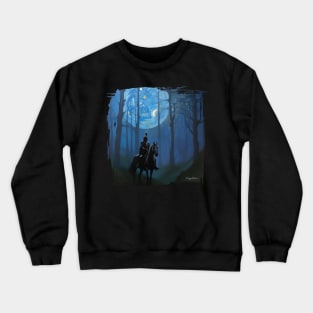 Mysterious Black Knight in the Moonlit Crewneck Sweatshirt
